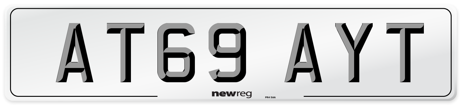 AT69 AYT Number Plate from New Reg